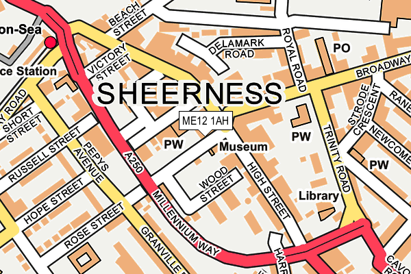 ME12 1AH map - OS OpenMap – Local (Ordnance Survey)