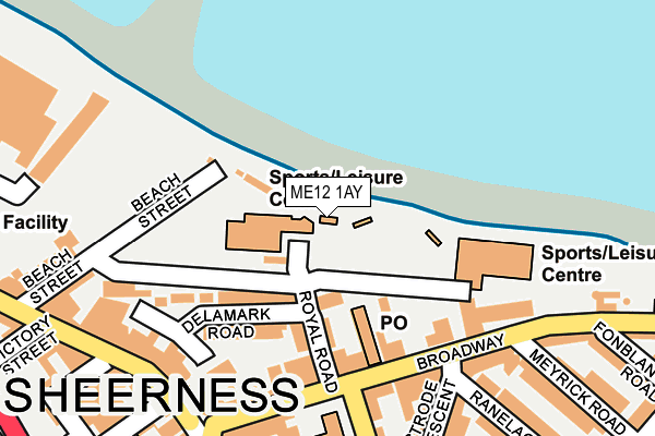 ME12 1AY map - OS OpenMap – Local (Ordnance Survey)