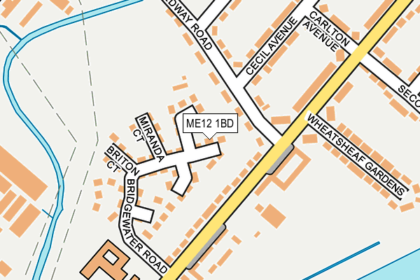 ME12 1BD map - OS OpenMap – Local (Ordnance Survey)