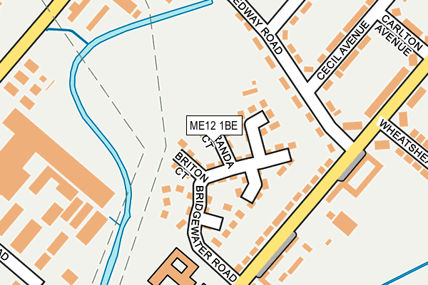 ME12 1BE map - OS OpenMap – Local (Ordnance Survey)