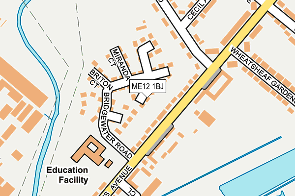 ME12 1BJ map - OS OpenMap – Local (Ordnance Survey)