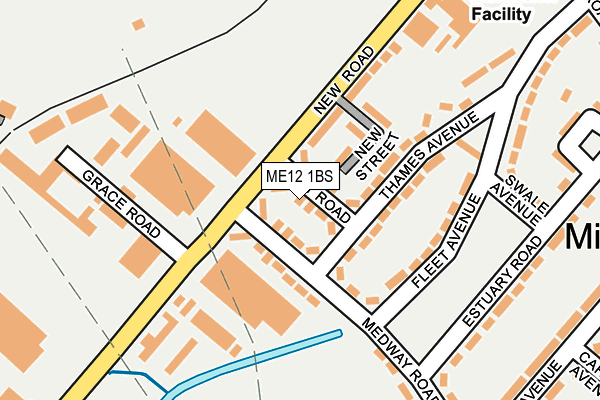 ME12 1BS map - OS OpenMap – Local (Ordnance Survey)