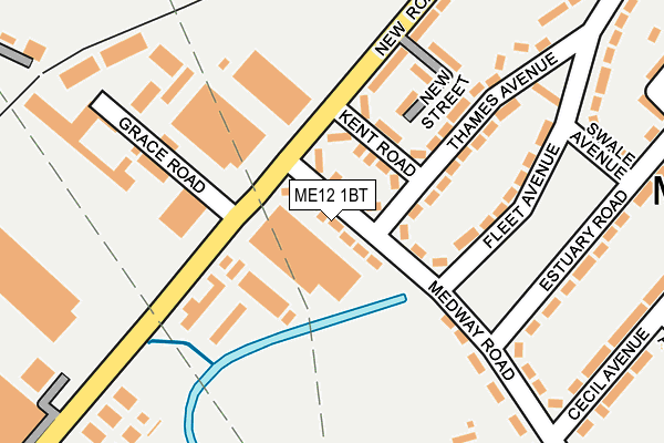ME12 1BT map - OS OpenMap – Local (Ordnance Survey)