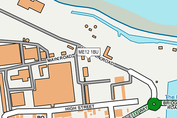 ME12 1BU map - OS OpenMap – Local (Ordnance Survey)