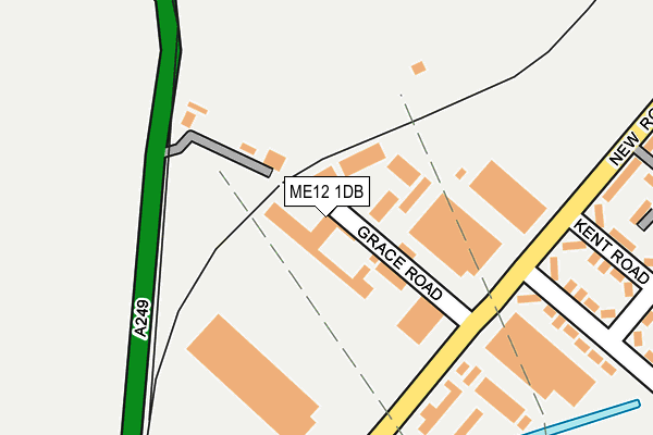 ME12 1DB map - OS OpenMap – Local (Ordnance Survey)