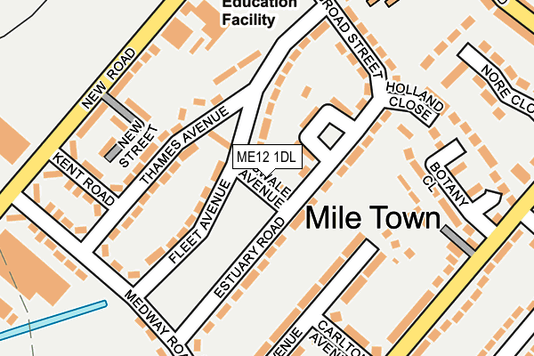 ME12 1DL map - OS OpenMap – Local (Ordnance Survey)