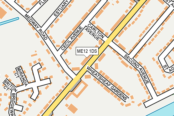 ME12 1DS map - OS OpenMap – Local (Ordnance Survey)