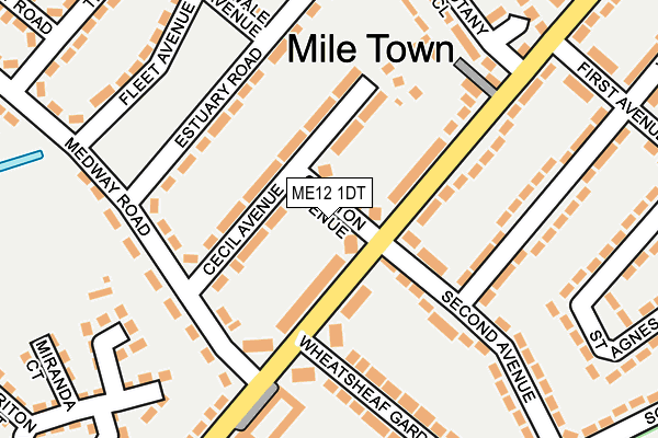 ME12 1DT map - OS OpenMap – Local (Ordnance Survey)
