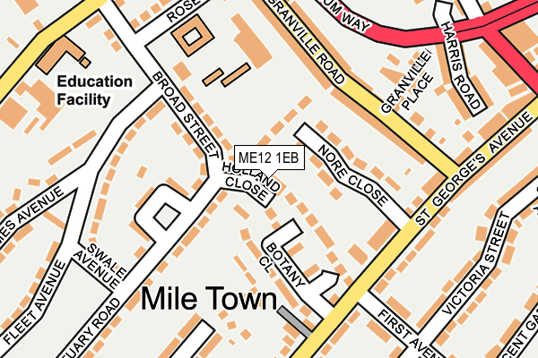 ME12 1EB map - OS OpenMap – Local (Ordnance Survey)