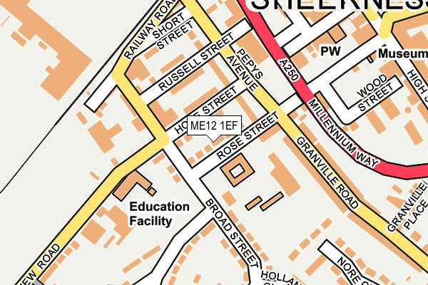 ME12 1EF map - OS OpenMap – Local (Ordnance Survey)