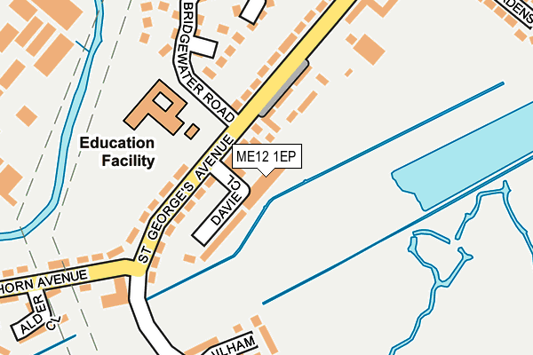 ME12 1EP map - OS OpenMap – Local (Ordnance Survey)