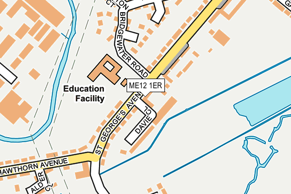 ME12 1ER map - OS OpenMap – Local (Ordnance Survey)