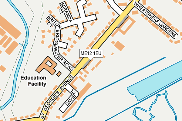 ME12 1EU map - OS OpenMap – Local (Ordnance Survey)