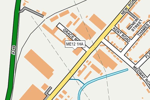 ME12 1HA map - OS OpenMap – Local (Ordnance Survey)