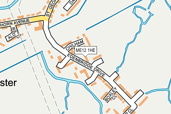 ME12 1HE map - OS OpenMap – Local (Ordnance Survey)