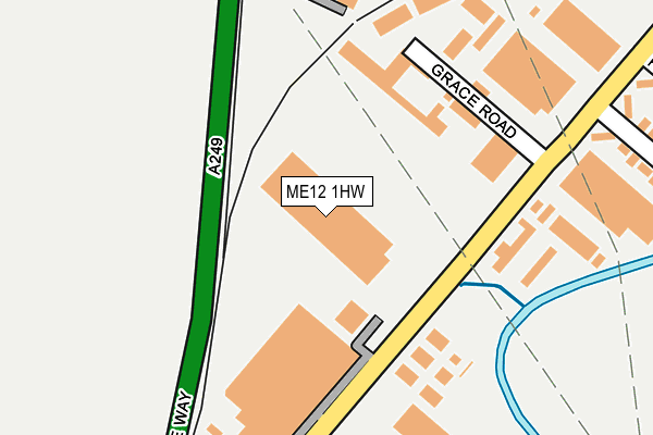 ME12 1HW map - OS OpenMap – Local (Ordnance Survey)
