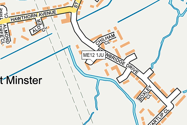 ME12 1JU map - OS OpenMap – Local (Ordnance Survey)