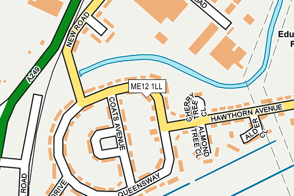 ME12 1LL map - OS OpenMap – Local (Ordnance Survey)