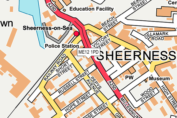 ME12 1PD map - OS OpenMap – Local (Ordnance Survey)