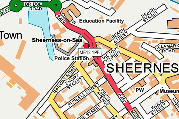 ME12 1PF map - OS OpenMap – Local (Ordnance Survey)