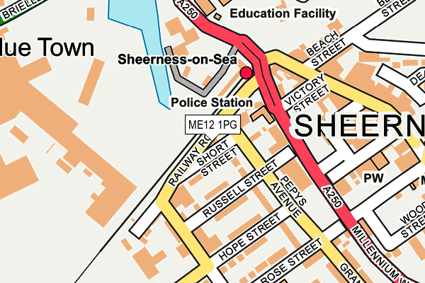 ME12 1PG map - OS OpenMap – Local (Ordnance Survey)