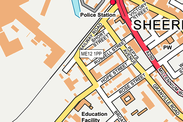 ME12 1PP map - OS OpenMap – Local (Ordnance Survey)