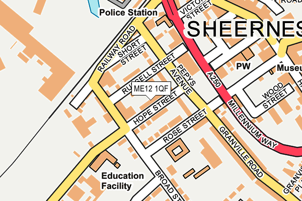 ME12 1QF map - OS OpenMap – Local (Ordnance Survey)