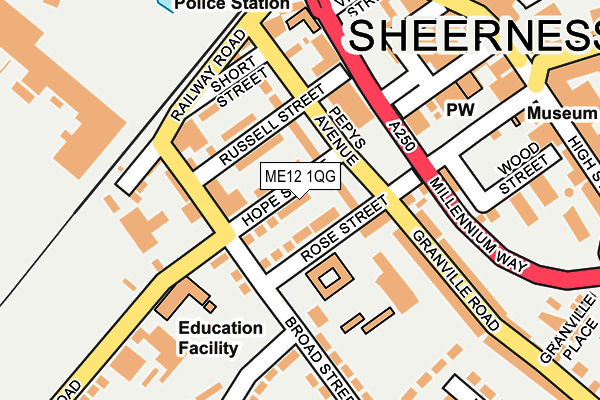 ME12 1QG map - OS OpenMap – Local (Ordnance Survey)