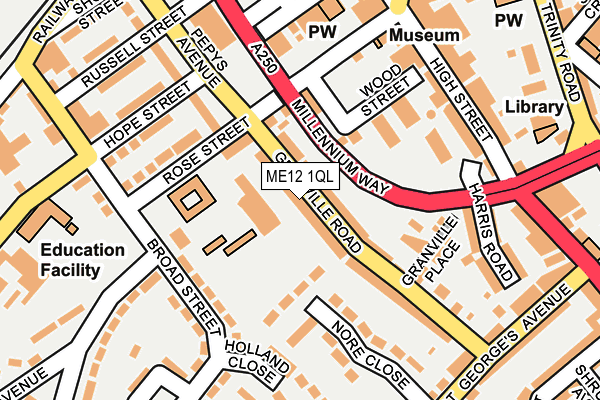 ME12 1QL map - OS OpenMap – Local (Ordnance Survey)