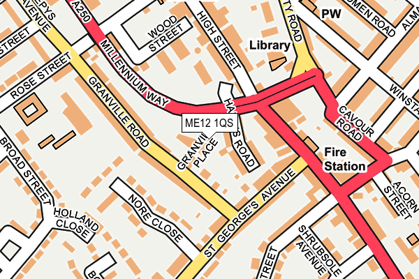 ME12 1QS map - OS OpenMap – Local (Ordnance Survey)