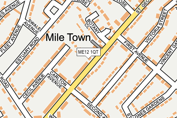 ME12 1QT map - OS OpenMap – Local (Ordnance Survey)