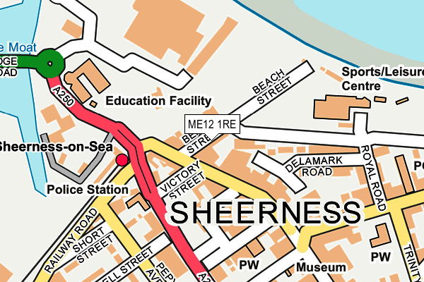 ME12 1RE map - OS OpenMap – Local (Ordnance Survey)