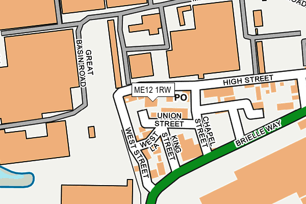 ME12 1RW map - OS OpenMap – Local (Ordnance Survey)