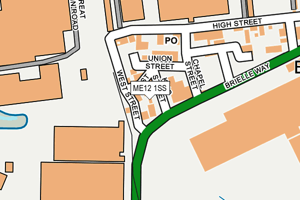 ME12 1SS map - OS OpenMap – Local (Ordnance Survey)