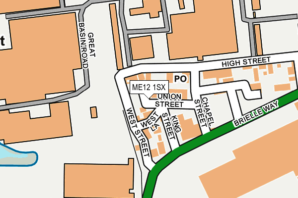 ME12 1SX map - OS OpenMap – Local (Ordnance Survey)