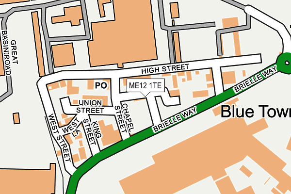 ME12 1TE map - OS OpenMap – Local (Ordnance Survey)