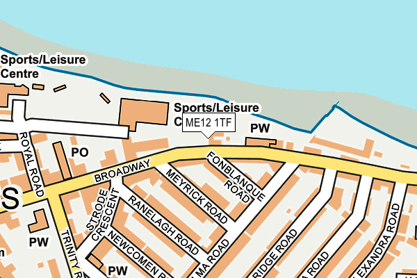 ME12 1TF map - OS OpenMap – Local (Ordnance Survey)