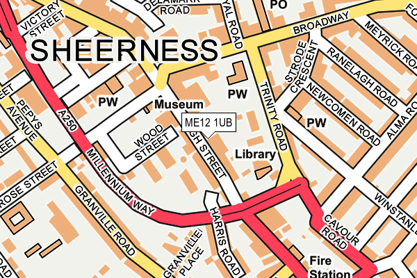 ME12 1UB map - OS OpenMap – Local (Ordnance Survey)
