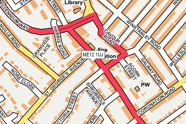 ME12 1UJ map - OS OpenMap – Local (Ordnance Survey)