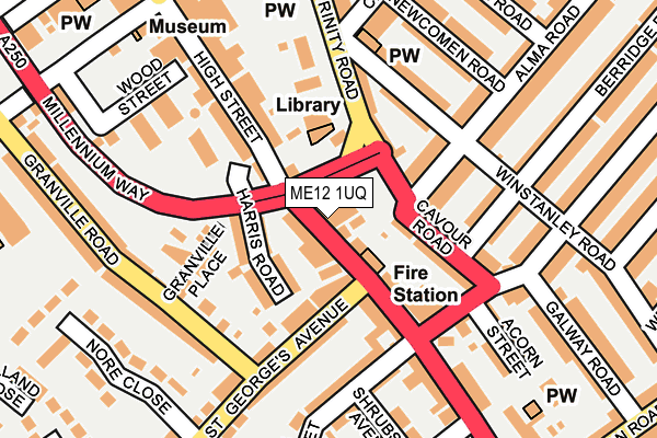 ME12 1UQ map - OS OpenMap – Local (Ordnance Survey)