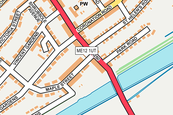 ME12 1UT map - OS OpenMap – Local (Ordnance Survey)