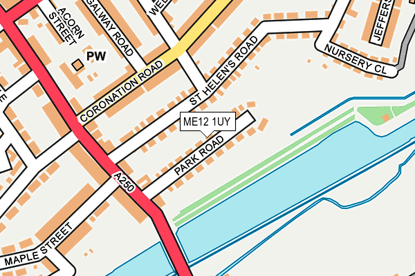 ME12 1UY map - OS OpenMap – Local (Ordnance Survey)