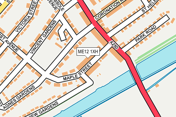 ME12 1XH map - OS OpenMap – Local (Ordnance Survey)