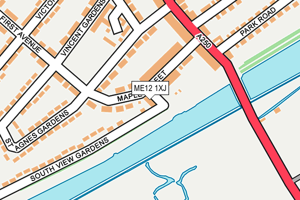 ME12 1XJ map - OS OpenMap – Local (Ordnance Survey)