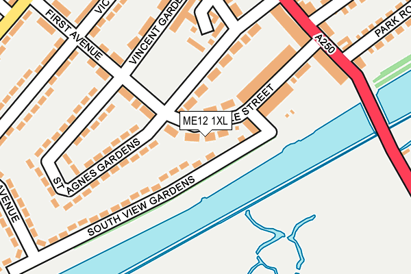 ME12 1XL map - OS OpenMap – Local (Ordnance Survey)