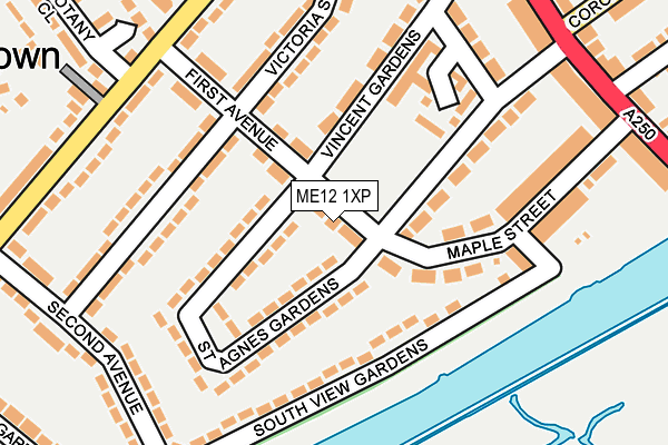 ME12 1XP map - OS OpenMap – Local (Ordnance Survey)