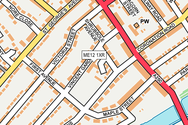 ME12 1XR map - OS OpenMap – Local (Ordnance Survey)