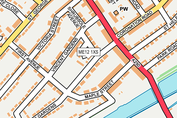 ME12 1XS map - OS OpenMap – Local (Ordnance Survey)