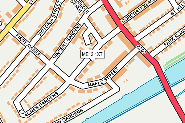 ME12 1XT map - OS OpenMap – Local (Ordnance Survey)