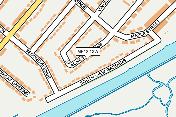 ME12 1XW map - OS OpenMap – Local (Ordnance Survey)